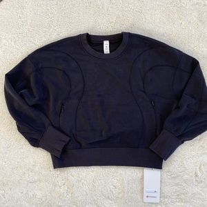❤️ Lululemon Softstreme Pocketed Crewneck Size 8 Black NWT